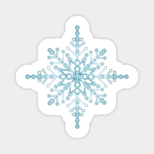 a blue snow crystal Magnet