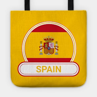 Spain Country Badge - Spain Flag Tote