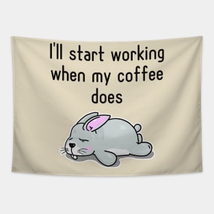 Coffee Bunny Tapestry