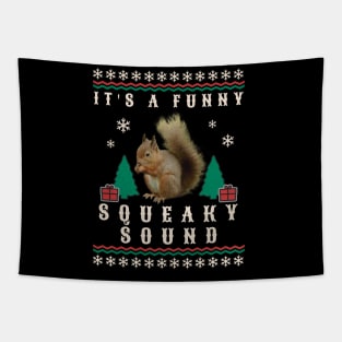 Funny Squeaky Sound Squirrel Christmas Movie XMas Quote Gifts Tapestry