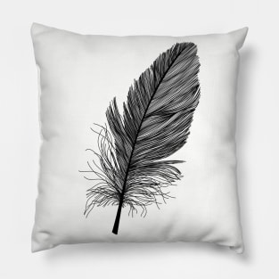 Black Feather Pillow