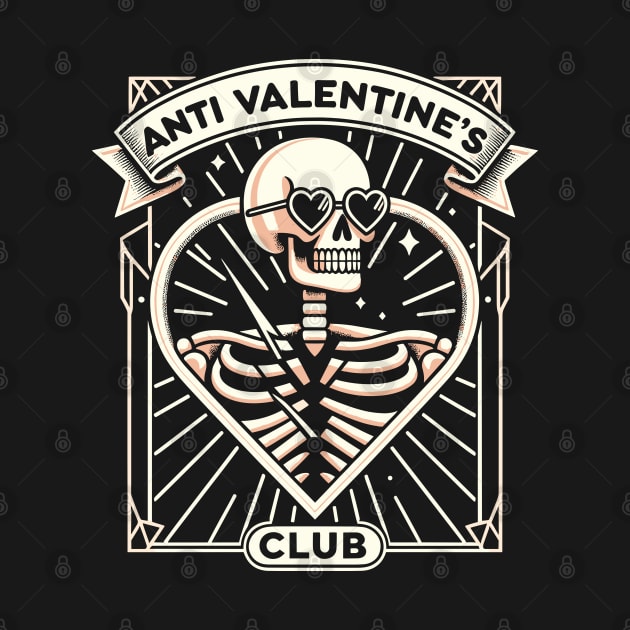 Anti Valentine’s Club - Art Deco Aesthetics by PrintSoulDesigns