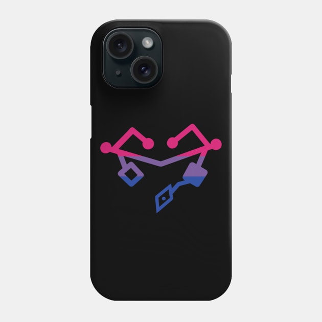 Bisexual Pride Heart Phone Case by Khalico