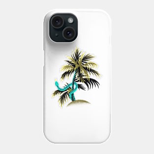 Snake Palms - Dark Teal/Mustard Phone Case