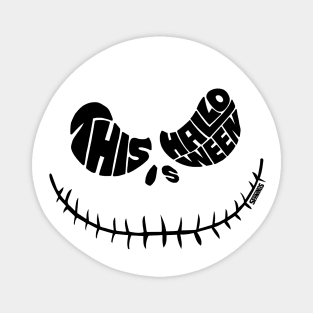 Jack Skellington white circle Magnet