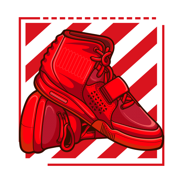 Hypebeast Red Sneaker by milatees