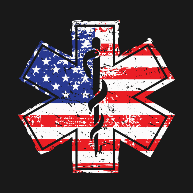 EMT American Flag Paramedic Medical Star Paramedic Long Sleeve TShirt TeePublic