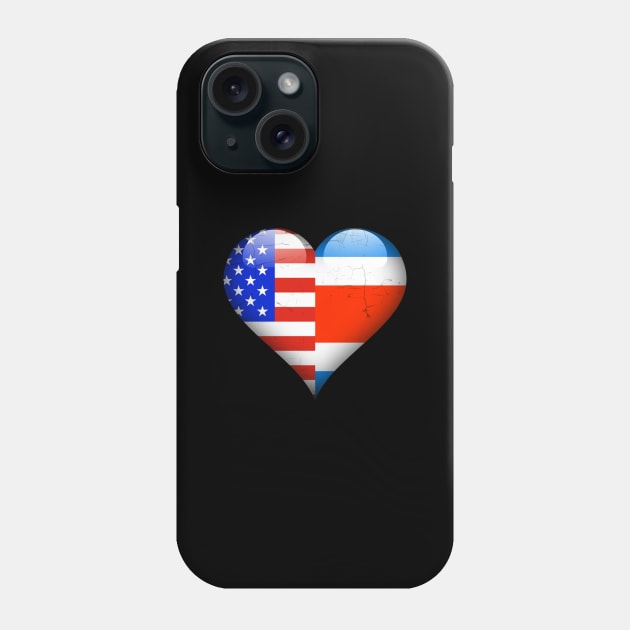 Half American Half Costa Rican - Gift for Costa Rican From Costa Rica Phone Case by Country Flags