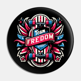 Patriotic Skateboard Glory Pin