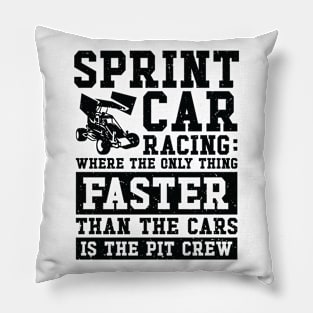 Sprint Car Dirt Track Racing Pillow