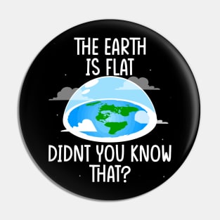The Earth Is Flat Didn't You Know That world environment day Pin