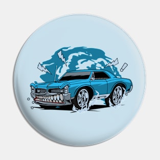 BLUE MUSCLE CAR Pin