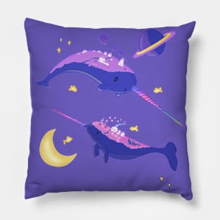 Space Narwhal Pillow