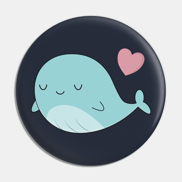 Kawaii Cute Blue Whale Pin by happinessinatee