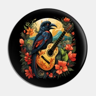 Umbrellabird Playing Guitar Pin