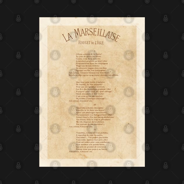 La Marseillaise - Lyrics - Rouget de L'Isle by Labonneepoque