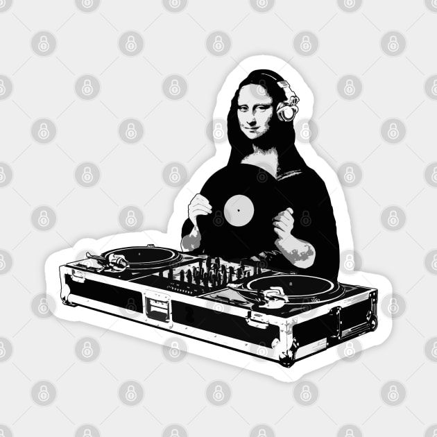 DJ Mona Lisa Magnet by robotface