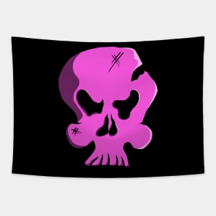 Pink skull Tapestry
