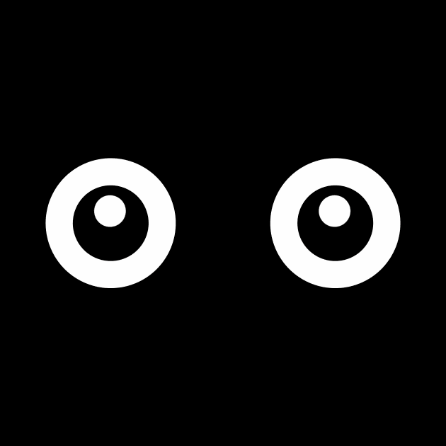 Scared Cartoon Eyes in the Dark by XOOXOO