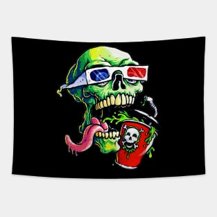 skull 3d movie time 1 Tapestry