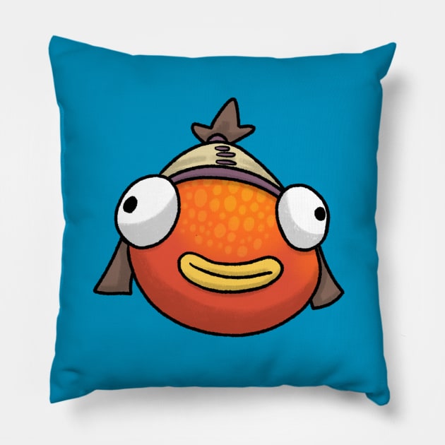 Fish Face Cartoon Pillow by Sketchy