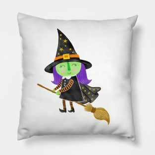 Cute Halloween Witch Pillow