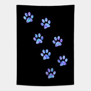 Spotted Paw Prints Tapestry