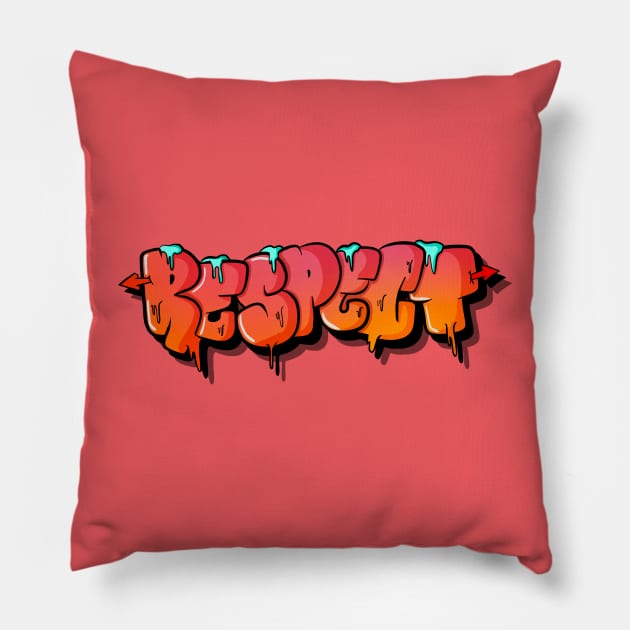 Respect Graffiti Art Pillow by Lookify