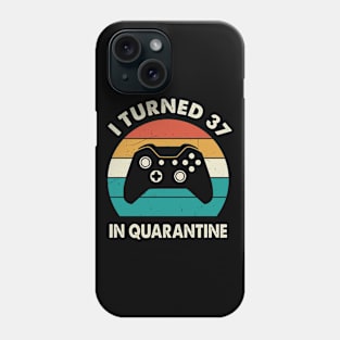 I Turned 37 In Quarantine - Sunset Retro Vintage 1983 37th Birthday Gift Phone Case