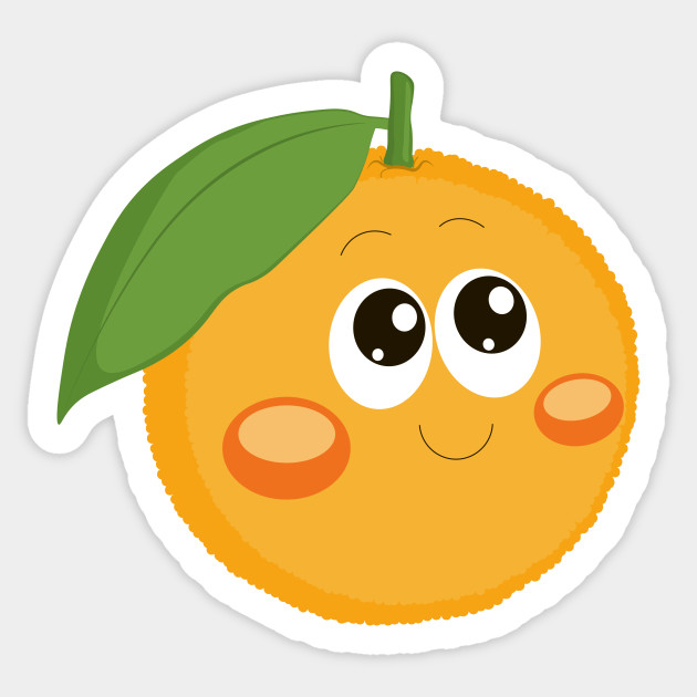 cute orange fruit orange fruit sticker teepublic cute orange fruit