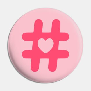 Hashtag Heart Pin
