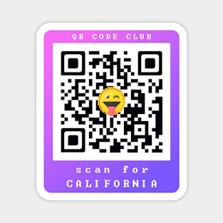 Scan for California, Qr Code Funny Memes -2 Magnet