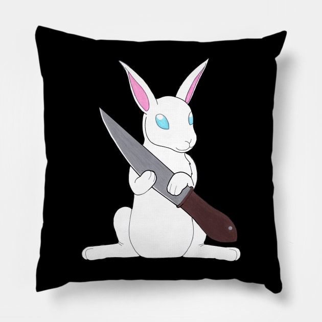 Psycho Bunny Pillow by AnaWolf