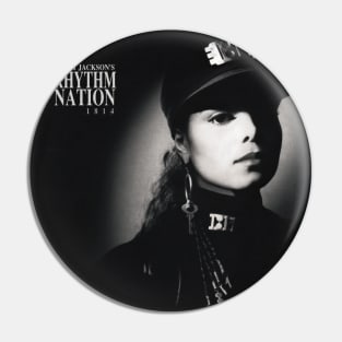 Janet Jackson - Rhythm Nation 1814 Tracklist Album Pin