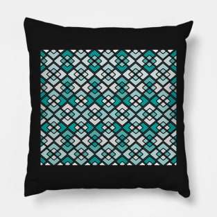 Abstract geometric pattern - blue. Pillow