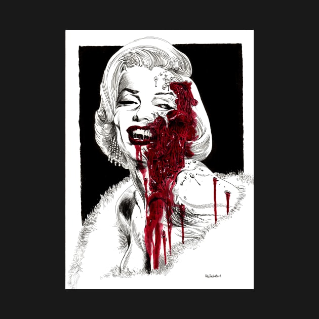 Marilyn Monroe Zombie Red by rsacchetto