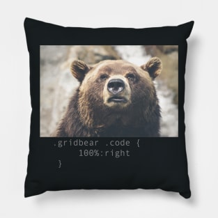 Grid Bear Codes Pillow