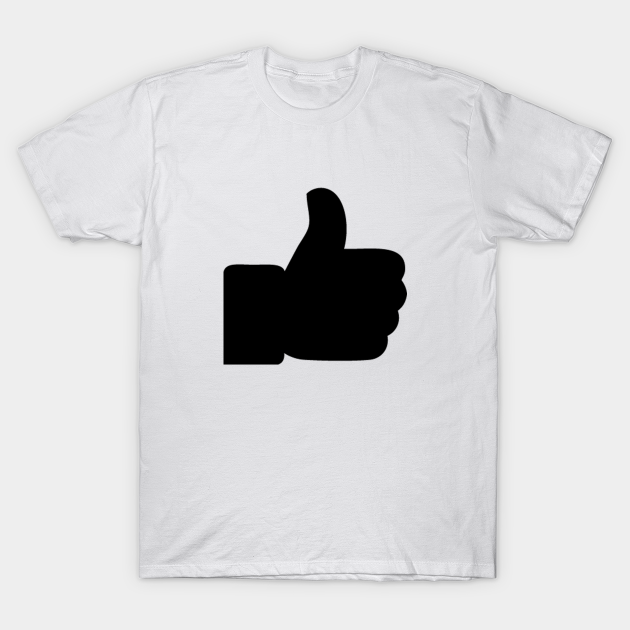 Thumbs Up Silhouette Like Button T Shirt Teepublic Piotr siedlecki has released this thumb up silhouette image under public domain license. teepublic