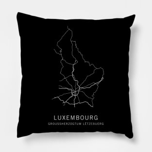 Luxembourg Road Map Pillow