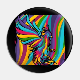 colorful phoenix Pin