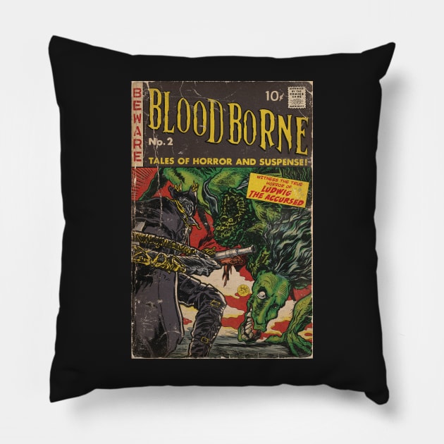 Bloodborne - comic cover fan art Pillow by MarkScicluna