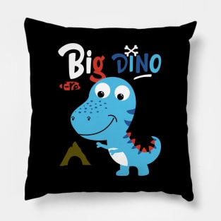 big dino t rex cartoon Pillow