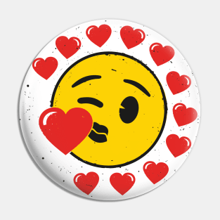 Love Heart Emoji Pin