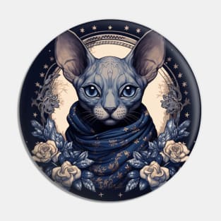 Blue Sphynx Pin