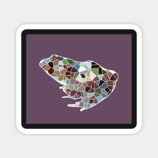 Purple geometrical frog Magnet