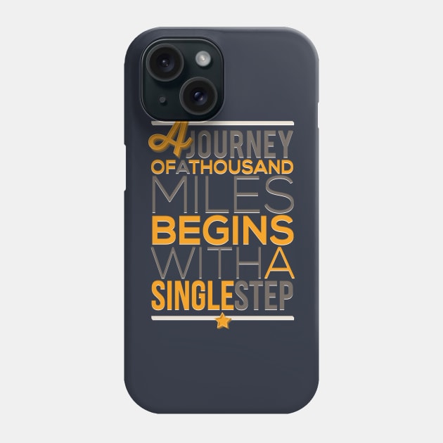 a journey of a thousand mile Phone Case by Mako Design 