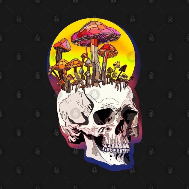 Mushroom Skull by DaveDanchuk