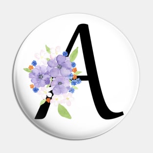 Monogram letter A Pin