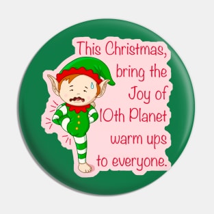 Christmas warm ups - Elf bjj, jiujitsu, nogi gift Pin