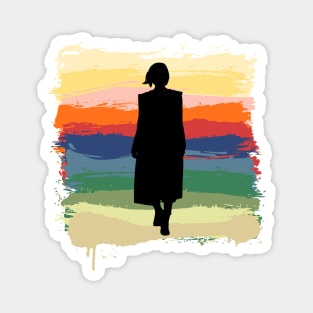 Thirteenth Doctor Paint Splash Stripes Magnet